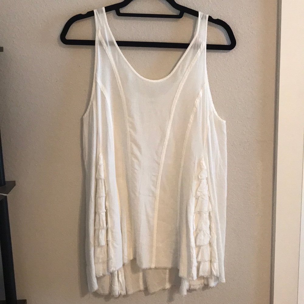 Free people white flowy tunic